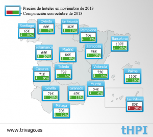 Mapa ciudades españolas por meses. Cliclar en imagen para ampliar.